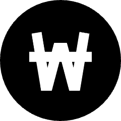 Won Circle Icon from Sharp Solid Set