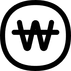 Won Circle Icon from Flex Line Set