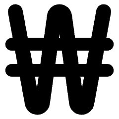 Won Icon from Core Solid Set