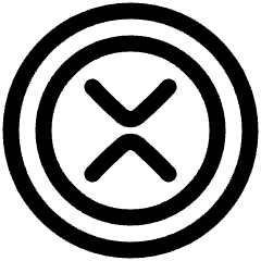 Xrp Circle Icon from Plump Line Set