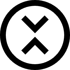 Xrp Circle Icon from Sharp Line Set