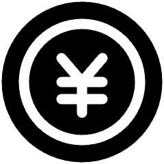 Yuan Circle Icon from Plump Solid Set