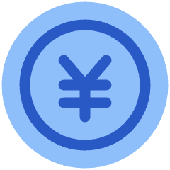 Yuan Circle Icon from Plump Flat Set