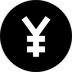 Yuan Circle Icon from Sharp Solid Set