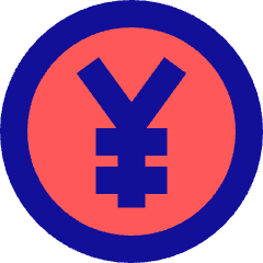 Yuan Circle Icon from Sharp Pop Set