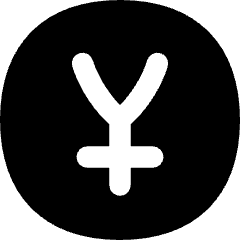 Yuan Yen Circle Icon from Flex Solid Set