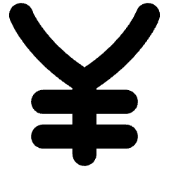 Yuan Yen Icon from Flex Solid Set