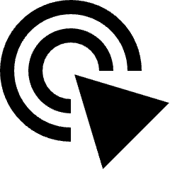 Arrow Cursor Click 1 Icon from Sharp Solid Set