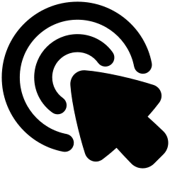 Arrow Cursor Click 2 Icon from Plump Solid Set