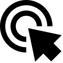 Arrow Cursor Click 2 Icon from Sharp Solid Set