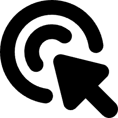 Arrow Cursor Click 2 Icon from Micro Solid Set