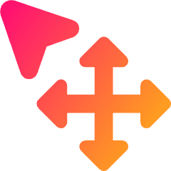 Arrow Cursor Move Icon from Core Gradient Set