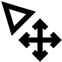 Arrow Cursor Move Icon from Sharp Line Set