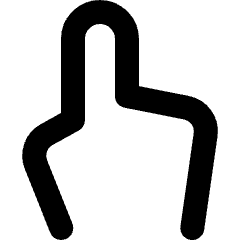 Cursor Hand Icon from Micro Line Set