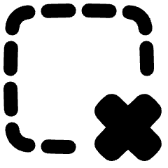 Cursor Remove Selection Icon from Plump Solid Set