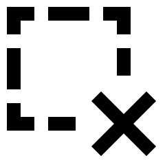 Cursor Remove Selection Icon from Sharp Line Set