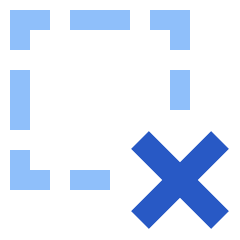 Cursor Remove Selection Icon from Sharp Flat Set