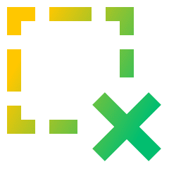 Cursor Remove Selection Icon from Sharp Gradient Set