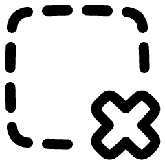 Cursor Remove Selection Icon from Plump Line Set