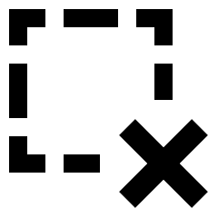 Cursor Remove Selection Icon from Sharp Solid Set