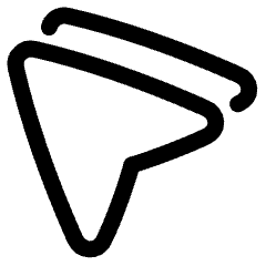 Double Arrow Cursor Icon from Plump Line Set