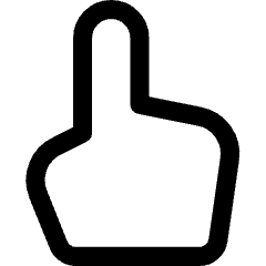 Hand Cursor Icon from Core Line Set