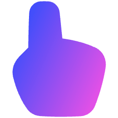 Hand Cursor Icon from Plump Gradient Set
