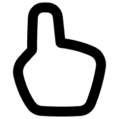 Hand Cursor Icon from Plump Remix Set