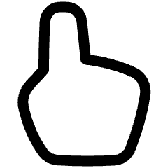 Hand Cursor Icon from Plump Line Set