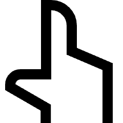 Hand Cursor Icon from Sharp Line Set