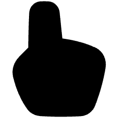 Hand Cursor Icon from Plump Solid Set