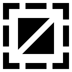 Select None Icon from Sharp Solid Set