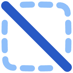 Selection Slash Icon from Plump Flat Set