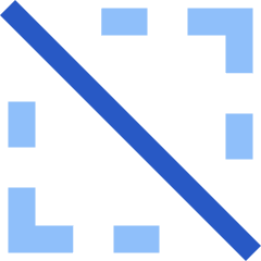 Selection Slash Icon from Sharp Flat Set