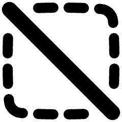 Selection Slash Icon from Plump Solid Set