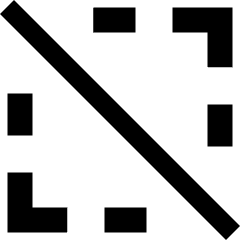 Selection Slash Icon from Sharp Solid Set