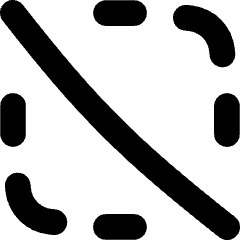 Selection Slash Icon from Flex Solid Set