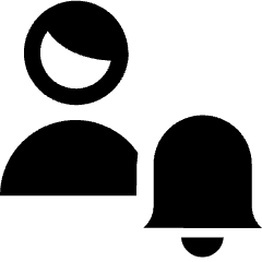 Customer Relationship Management Account Alert Bell Icon from Ultimate Bold Set