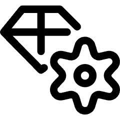 Customer Relationship Management Asset Diamond Icon from Ultimate Regular Set