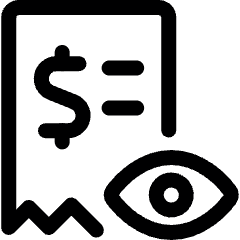 Customer Relationship Management Expense Tracking Bill Icon from Ultimate Regular Set