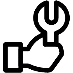 Customer Relationship Management Self Service Wrench Icon from Ultimate Regular Set