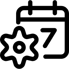 Customer Relationship Management Time Calendar Icon from Ultimate Regular Set