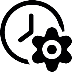 Customer Relationship Management Time Clock Icon from Ultimate Bold Set