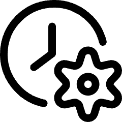 Customer Relationship Management Time Clock Icon from Ultimate Regular Set