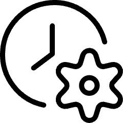 Customer Relationship Management Time Clock Icon from Ultimate Light Set