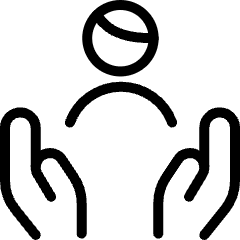 Customer Retention Hands Icon from Ultimate Light Set