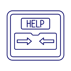 Emergency Button Illustration from UX Line Set