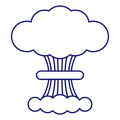 Nuke Explosion Illustration from UX Line Set