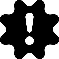 Automatic Gear Box Warning Icon from Ultimate Bold Set