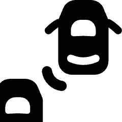 Blind Spot Lane Change Assistance Icon from Ultimate Bold Set